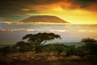 Mount Kilimanjaro at sunset