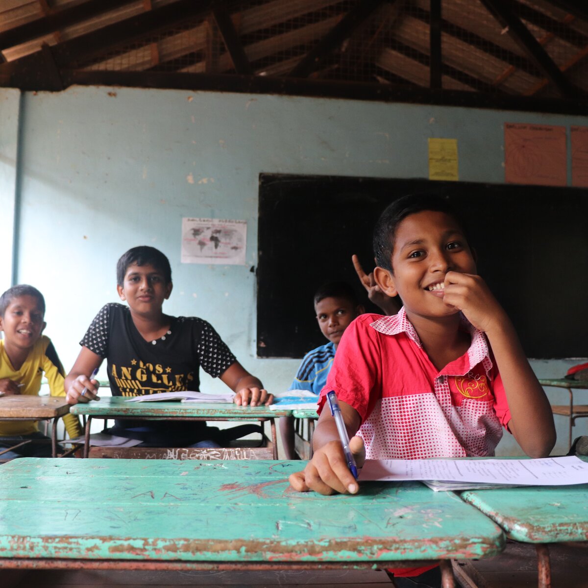 Children in classroom in Sri Lanka Galle